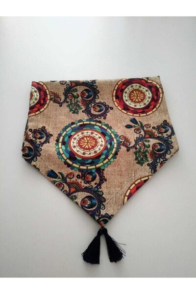 Ayşemce Ethnic Mandala Patterned American Service Runner Tablecloth