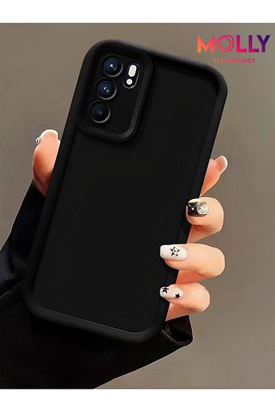 Molly For Oppo A16 Black Edges Thick Pan Silicone Case