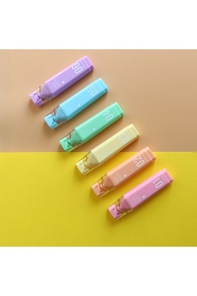 enyareshome Macaron Highlighter 6-Pack Pastel Color Highlighter