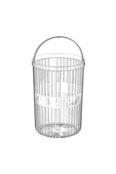 IRAK PLASTİK 2pcs Fresh Box Deep Round Storage Container with Strainer