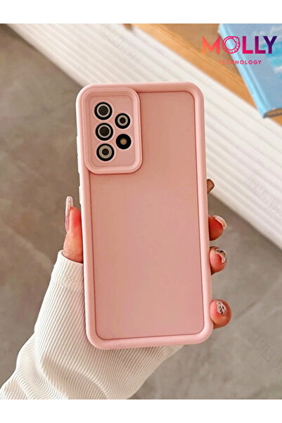 Molly Samsung Galaxy A23 İçin Kum Pembesi Kenarları Kalın Pan Silikon Kılıf (...