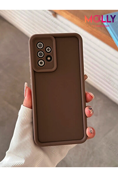 Molly Samsung Galaxy A13 İçin Fallow Brown Kenarları Kalın Pan Silikon Kılıf
