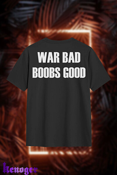 kenoger Unisex T-shirt με στρογγυλή λαιμόκοψη War Bad