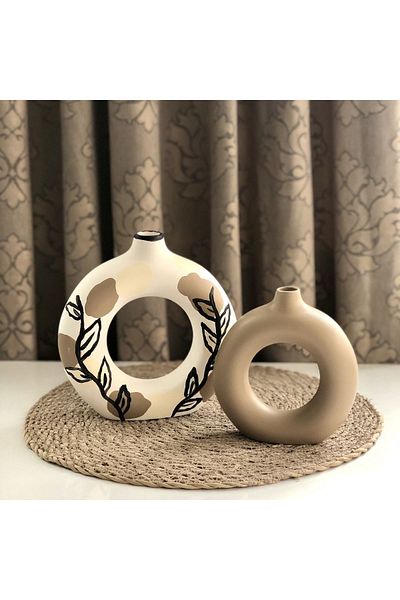 thiramis homeconcept Set of 2 Patterned Ring and Vazo