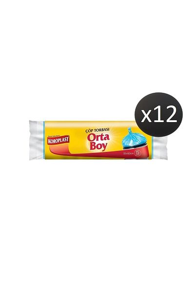 Koroplast Garbage Bag Medium Size 15 Pieces x 12 Packs
