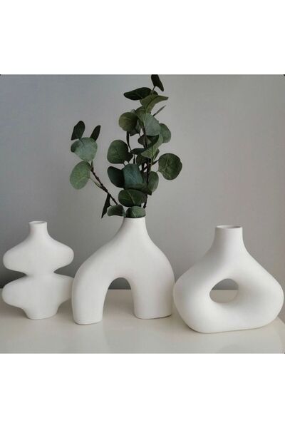 thiramis homeconcept Beyaz Bipod Flat & Butterflay Set