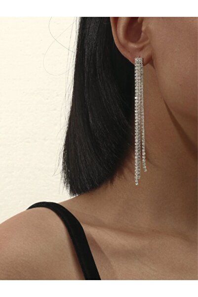 Mupten Women's Waterway Zircon Stone Evening Dress 3 Row Dangle Earrings