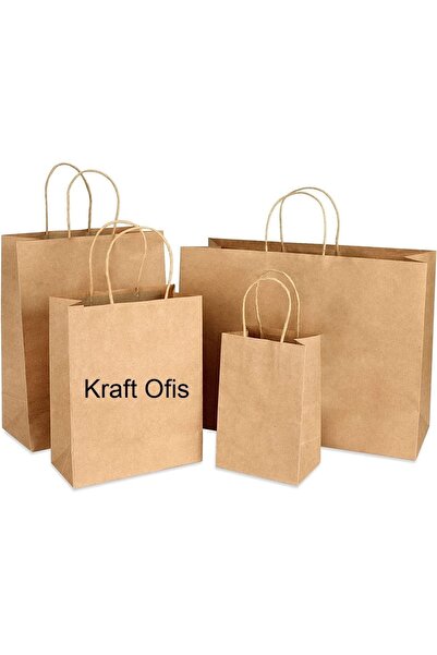 Genel Markalar Burgu Saplı Çanta 25 Cm X 12 Cm X 31 Cm ( 25 Adet ) ( Kağıt Poşet Çanta )