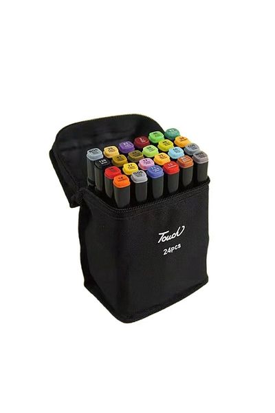 BEYZANA 24 Pieces Double Sided Professional Marker Paint Pen Set