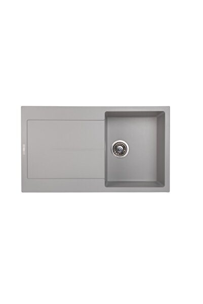 Vosh Granit Evye Açık Gri Tek Gözlü Mutfak Evyesi 86 X 50 Cm
