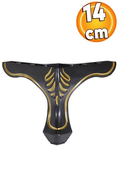 Badem10 Lukens Furniture - Canapea și picior de fotoliu din aur negru de 14 cm