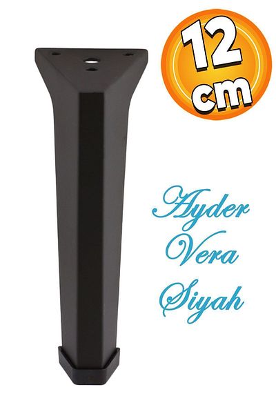 Badem10 Pantofi TV din metal negru cu lățime de 12 cm - Baza de mobilier Canapea