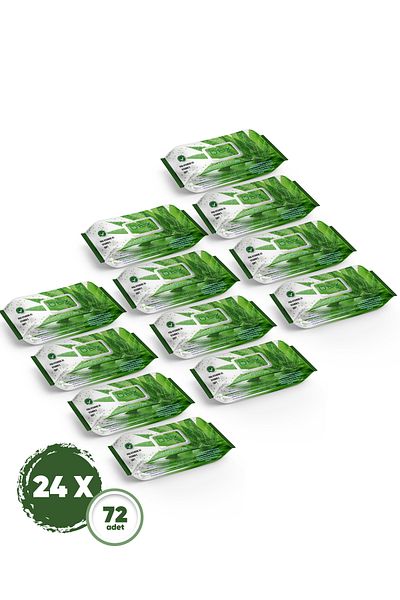 Dex 24 Pieces of 72 Aloe Vera Wet Towels