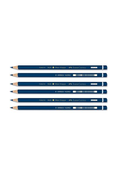 Faber Castell Blue Colored Pencil 1420 6 Pack (1131420000)