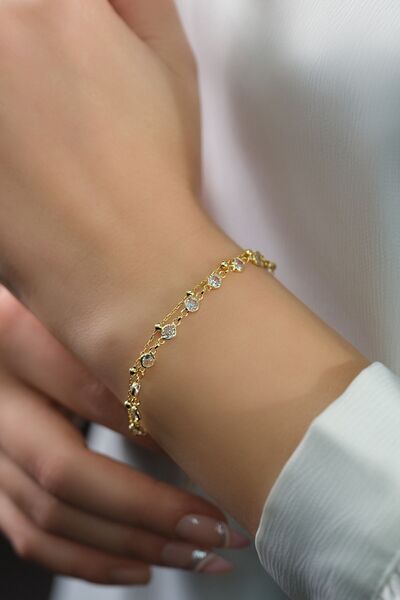 Gümüş Çadırım Gümüş Dorika ve Tifany Çift Sıra Bilekik