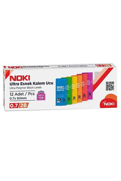 Noki 0.7 12 Pieces 120pcs tube ultra flexible pencil tip