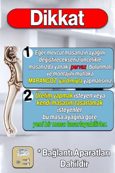 Badem10 Valenta Masă Dresuar Picior 76 Cm Picior Plastic Bucătărie Masa Sufragerie Mobilier Picioare Crem Maro