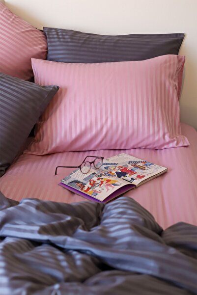 Tekstil Home Lux Cunda Hotel Series Dublă Culoare Bumbac Satin Husă Dupușă Ce...