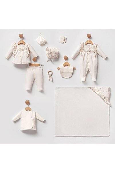 Cassiope Floral Muslin Hospital Set for 0-3 Months Baby Girl - 10 Pieces