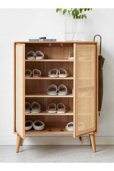 MoldHome Ahşap doğal hazeranlı ayakkabılık