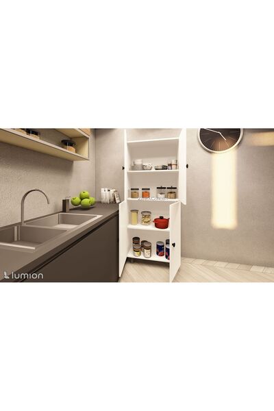 zerkaconcept Modus Çok Amaçlı Mutfak Banyo Ayakkabılık Dolabı 70 Cm 6 Bölmeli