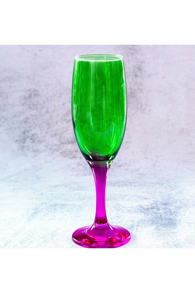sudeka 190cc Colored Coffee Glass Set - 6 Pieces