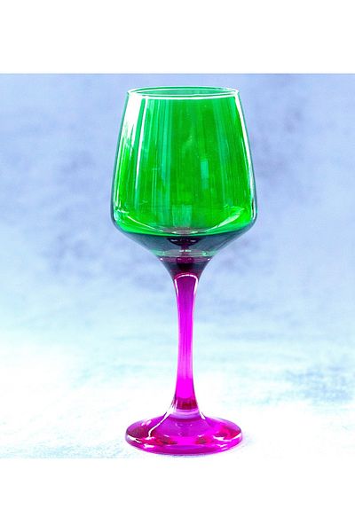 sudeka 295cc Colorful 6 Piece Goblet Cup Set