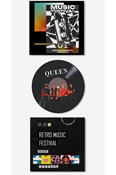 Buka Shops Queen Kırmızı Plak Duvar Dekoru