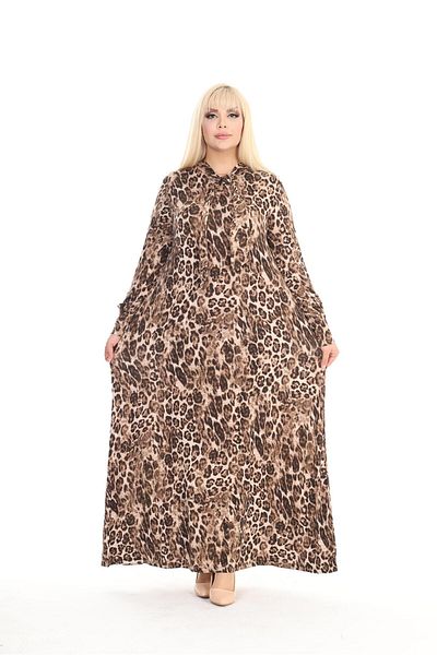 mezura tekstil Tie Collar Hijab Viscose Combed Cotton Dress - Long Sleeve, Suitable Pattern, Standard Size
