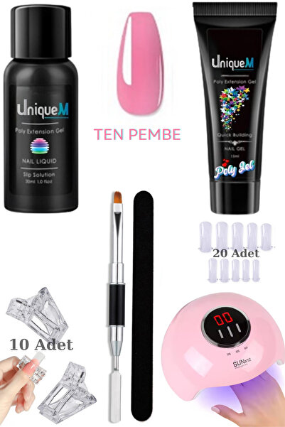 Uniquem 35 Parça Tırnak Yapma Poly Gel Seti Protez Tırnak Yapma Tırnak Süslem...