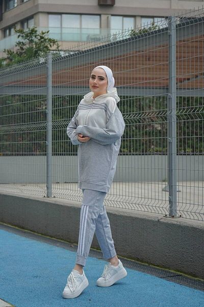 BURCU TESETTÜR Hooded Double Tracksuit Set 1016