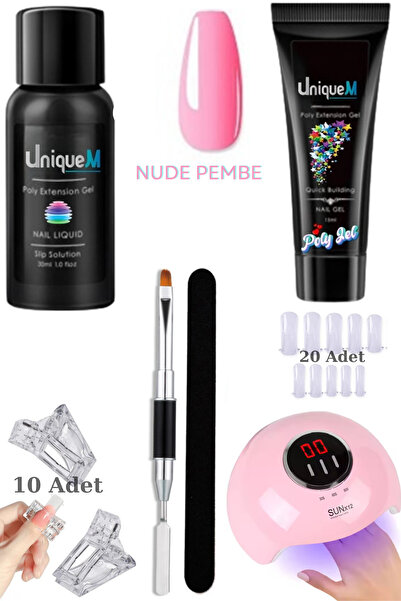 Uniquem 35 Parça Tırnak Yapma Poly Gel Seti Protez Tırnak Yapma Tırnak Süslem...