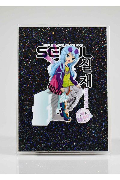 4nio Caiet negru Seoul Glitter