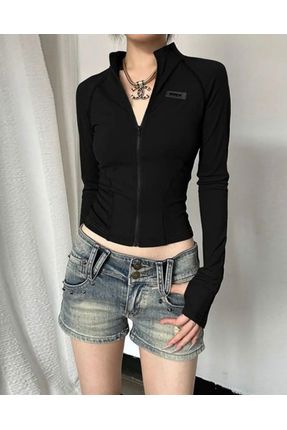 Kostebek Prix Fermuarl Uzun Kollu Crop Sweatshirt Fiyat Yorumlar Trendyol