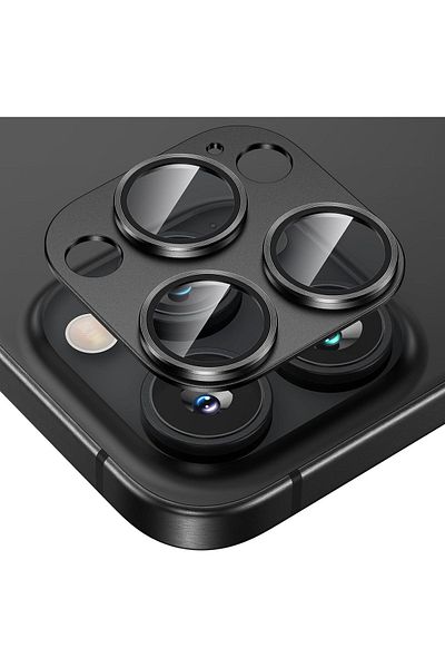 Fibaks حماية كاملة لعدسة الكاميرا من التيتانيوم مع إطار متوافق مع هاتف Apple Iphone 15 Pro وIphone 15 Pro Max