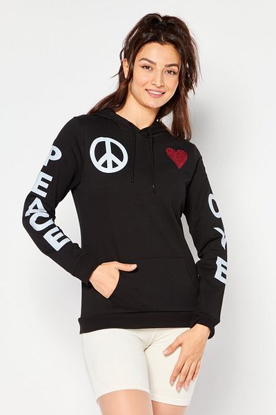 Love moschino black sweatshirt store