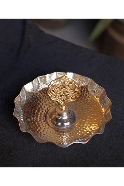 ANTEPSEPETİ Copper Silver Plated Turkish Delight Bowl