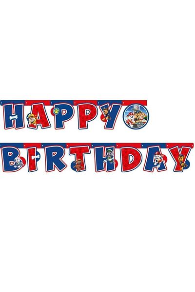 parti sürprizi Πανό με γράμματα Paw Patrol Happy Birthday (2,10 μέτρα)
