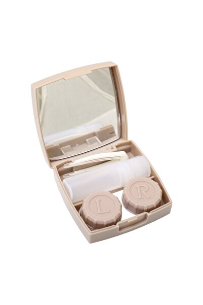 Singularis Krem Renk Aynalı Lens Kutusu - 5 Parça Set