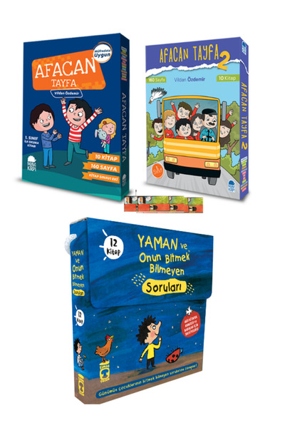 Mavi Kirpi Yayınları 1.sınıf Okuma setleri-Afacan Tayfa 1-2(20 Kitap),Yaman v...