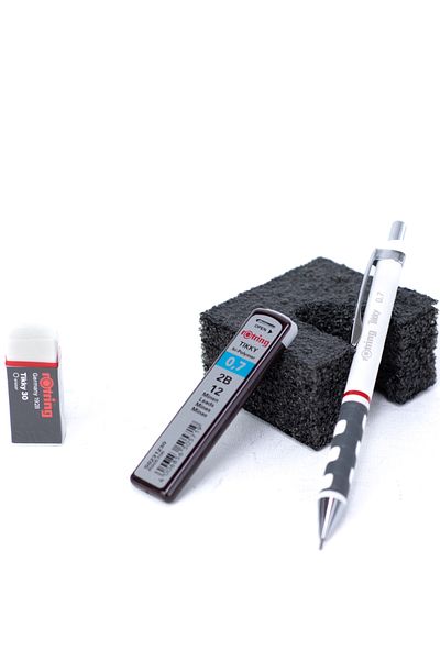 Rotring Oppland Tikky 2B Tip Pen - Original Eraser, 0.7 mm Ergonomic Durable Set