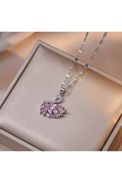 DMR Accessoire 316 L Çelik kararmaz solmaz kuğu model kolye swan kolye