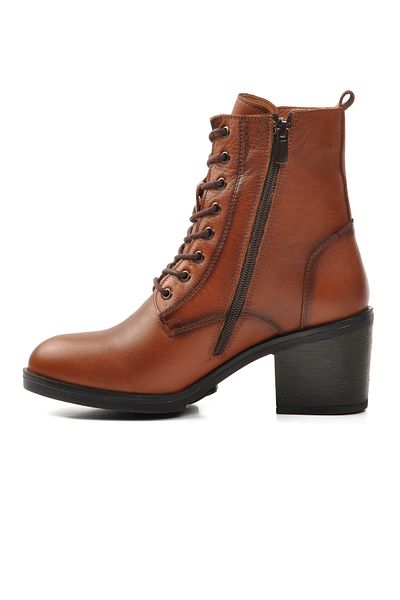 Voyager 9812 Model Tan Genuine Leather Fur Women's Boots