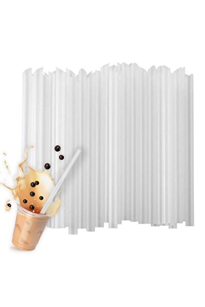 GİZPAK Jelatinli Pipet Bubble Tea 22 Cm 50 Adet