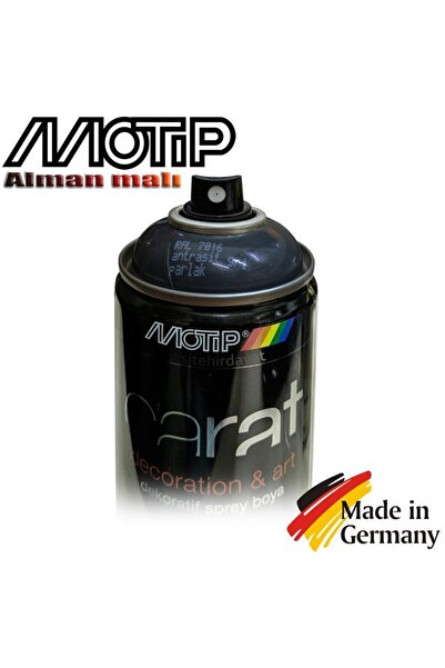 Motip Sprey Boya Carat Ral 7016 - Parlak Antrasit Gri