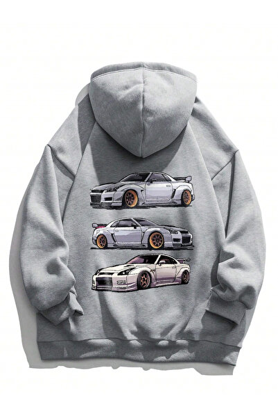 ZEMLİYA Φούτερ με κουκούλα Oversize - Φούτερ με στάμπα Cats