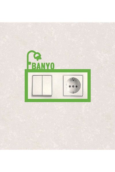 BLgrup 2103-y Laser Cut Wooden Switch Socket Frame Green Double Bathroom