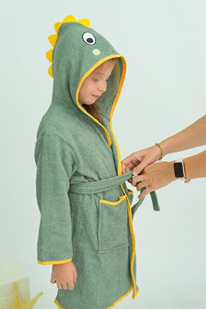 TEKSMODA HER MODA ONDA Kapşonlu Kız-erkek Çocuk Bornozu Pamuklu-di?nazor