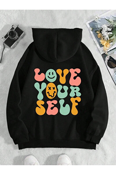 ZEMLİYA Φούτερ με κουκούλα Oversize - Φούτερ με στάμπα Cats