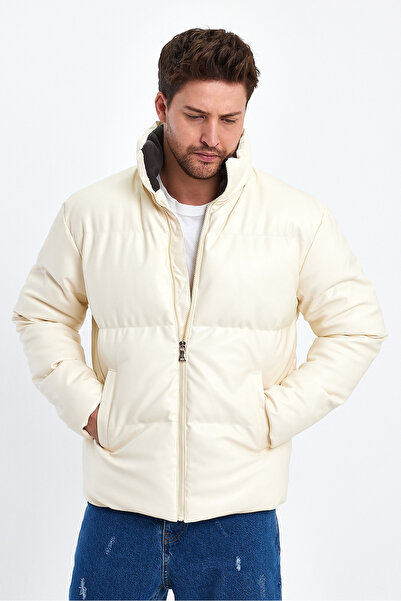 Weyeze Шкіряна куртка з високим коміром AF-K50641PRM